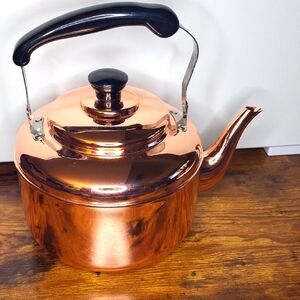 Martha Stewart 3.65 Copper Plated Tea Kettle Pot.
